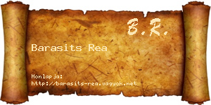 Barasits Rea névjegykártya